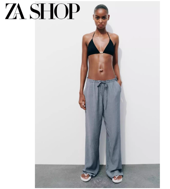 Pantalon ample gris