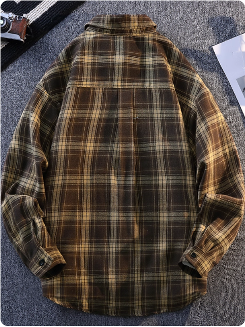 Chemise à carreaux pour homme