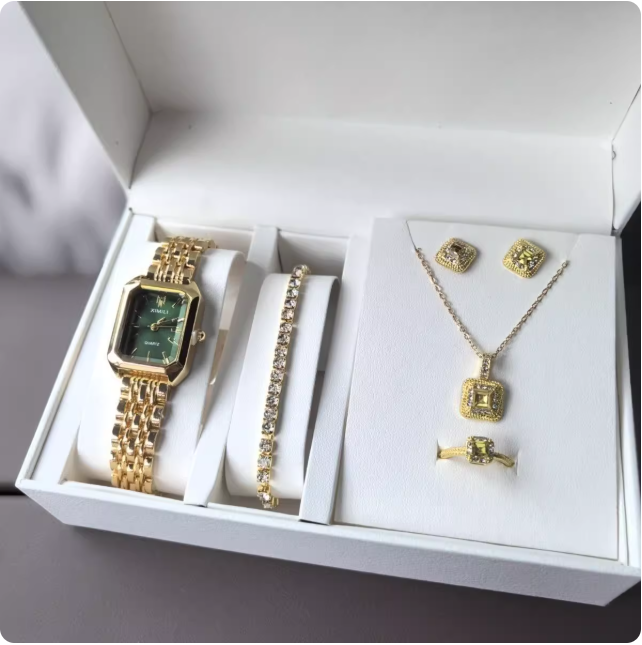 Coffret montre et bijoux en argent