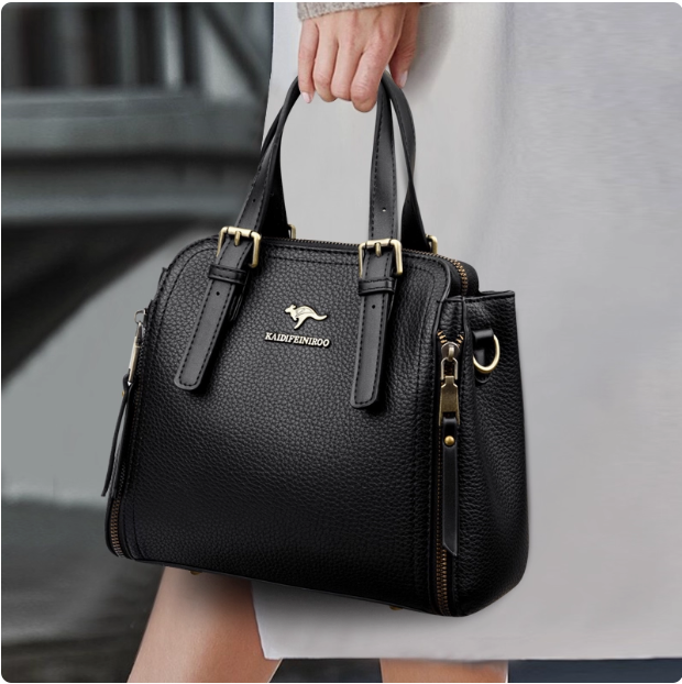 Sac à main en cuir rouge
