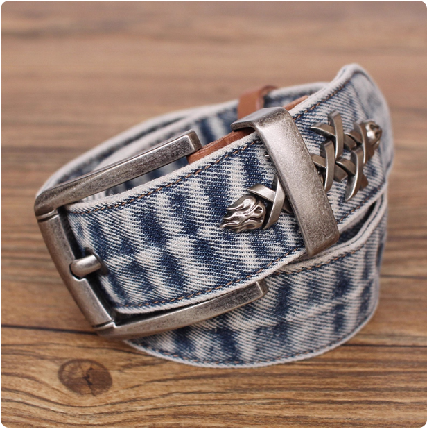 Ceinture en denim noire
