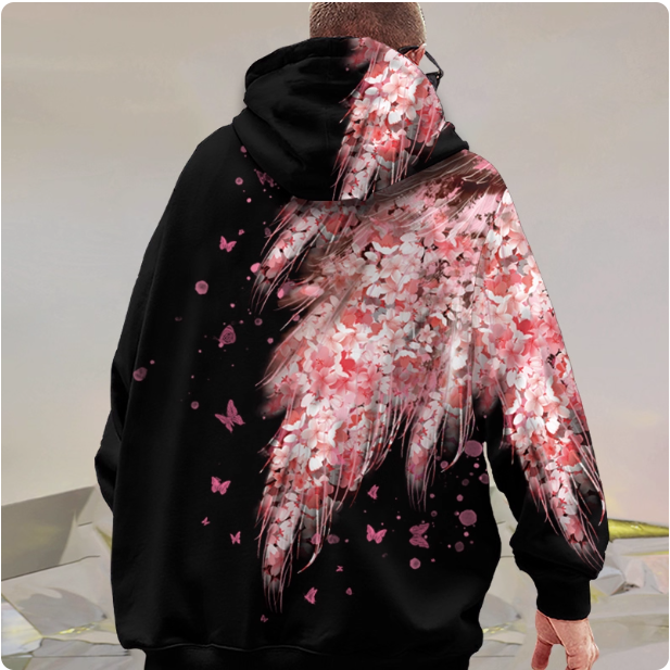 Sweat à capuche artistique à motif floral