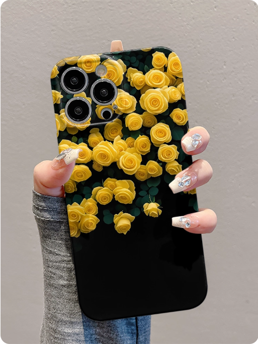 Coque de téléphone à motif de roses