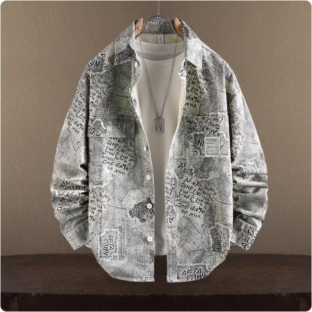 Chemise à carreaux verte pour homme