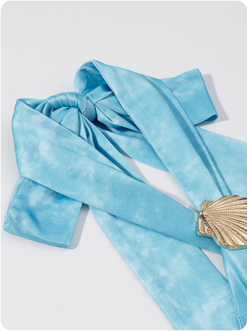 Top dos nu bleu à coquillage