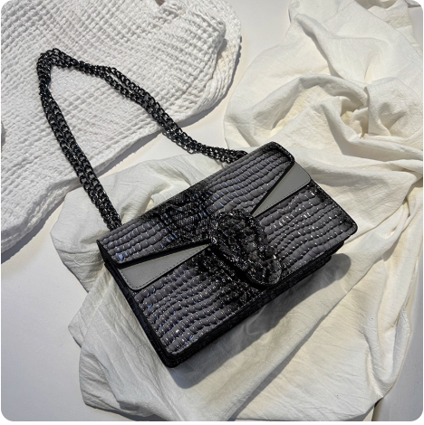 Sac à main Hurbenluu en cuir effet crocodile