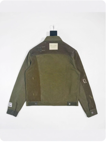 Veste en jean kaki