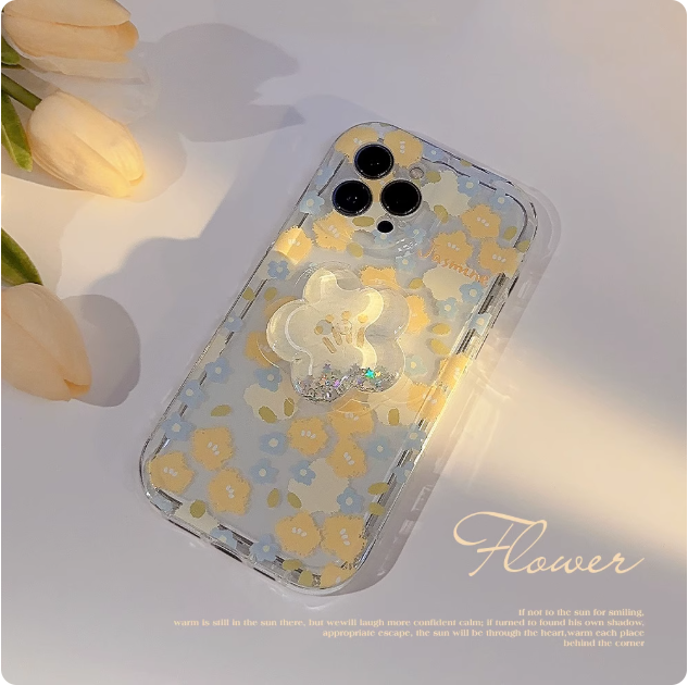 Coque de téléphone à motif floral