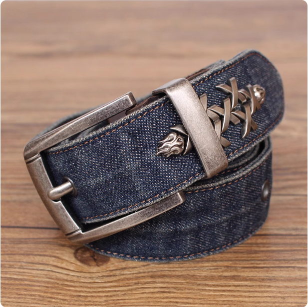 Ceinture en denim noire