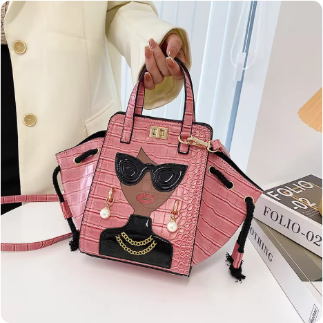 Sac à main en cuir noir