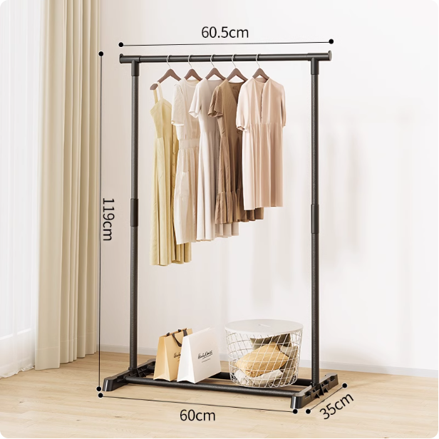 Portant de vêtements en métal