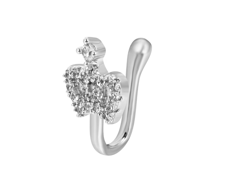 Piercings de nez en argent ornés de zircons