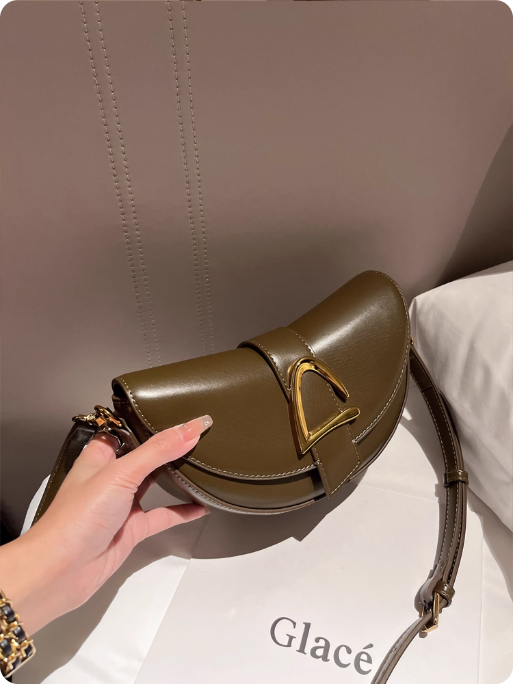 Sac à main en cuir marron