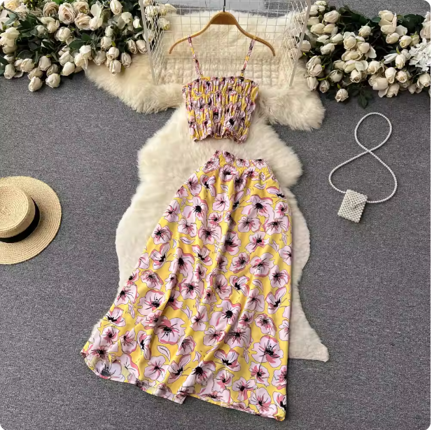 Ensemble Floral Rouge