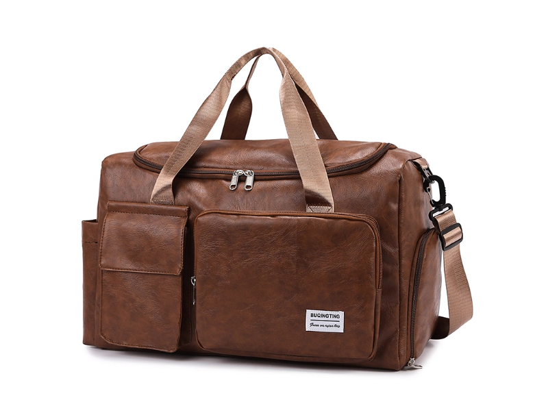 Sac de voyage en cuir marron