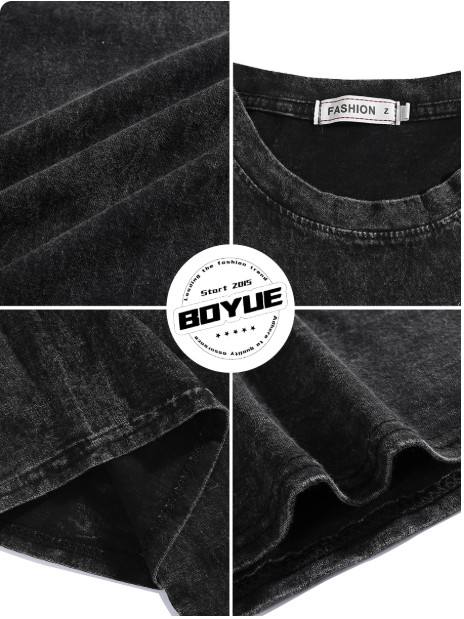 T-shirt en denim noir