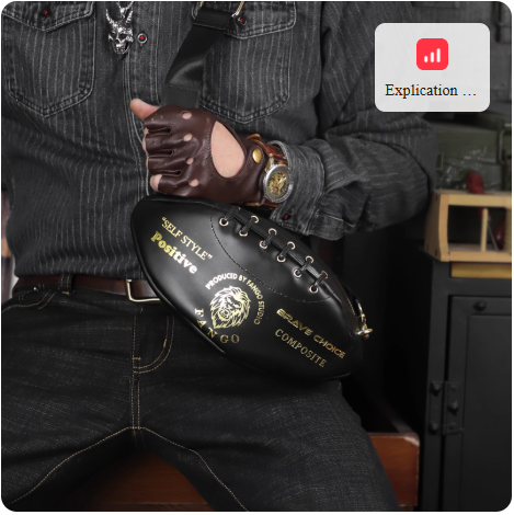 Sac à bandoulière ballon de football vintage