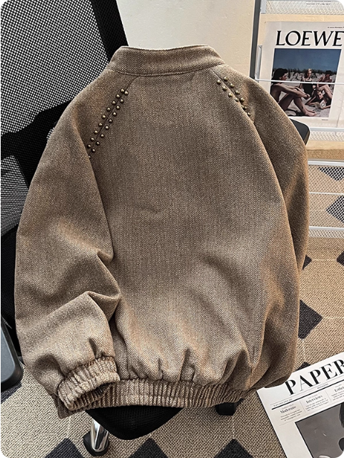 Veste marron en tissu