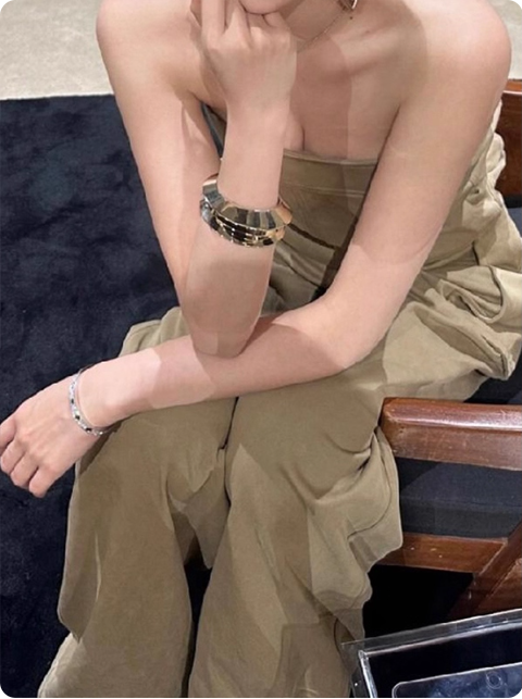 Combinaison bustier beige
