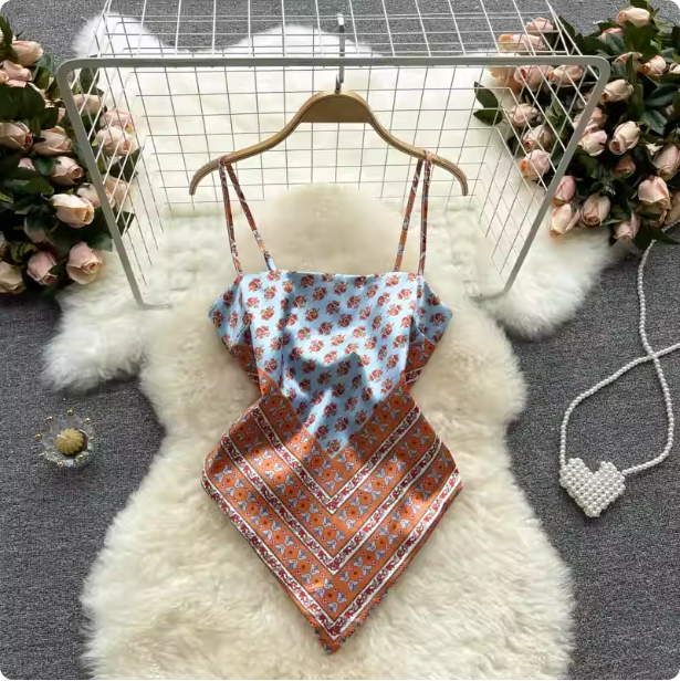 Top à motifs bandana