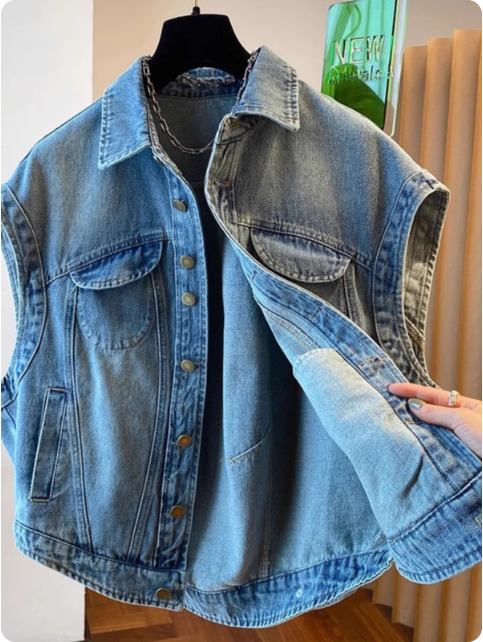 Veste en jean sans manches