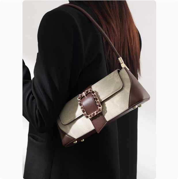 Sac à main en toile et cuir