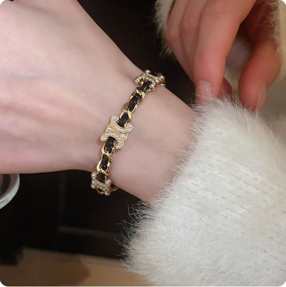 Ensemble collier et bracelet chaîne élégante