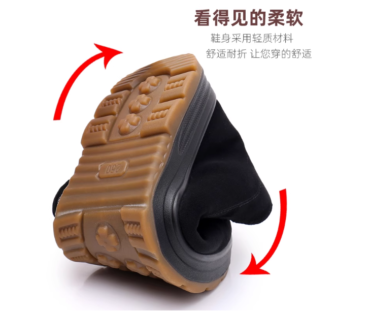Chaussure chaude en daim noir