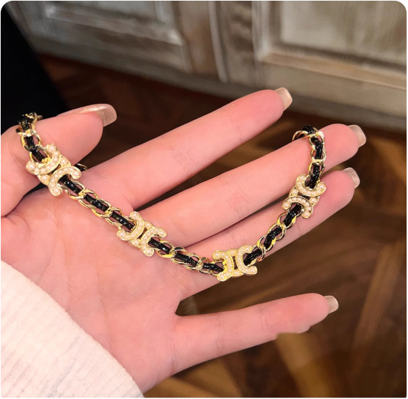 Ensemble collier et bracelet chaîne élégante