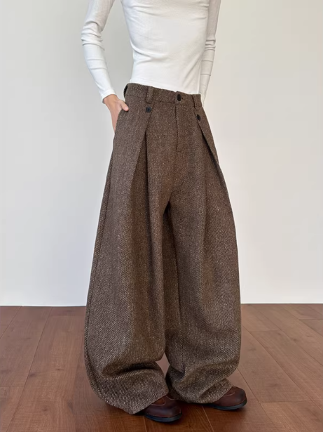 Pantalon ample gris