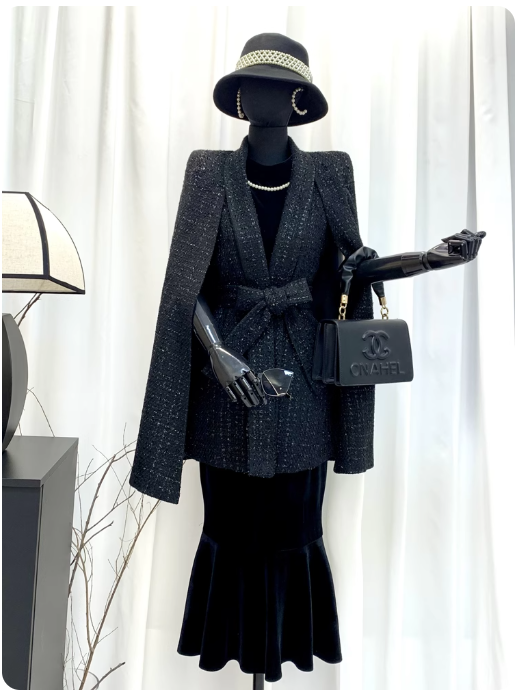 Manteau noir élégant