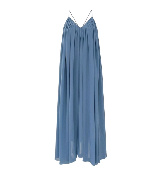 Robe longue bleu