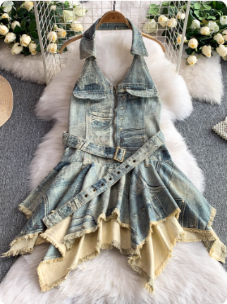 Robe en jean décontractée