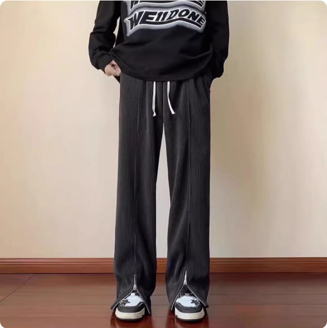 Pantalon ample en velours côtelé