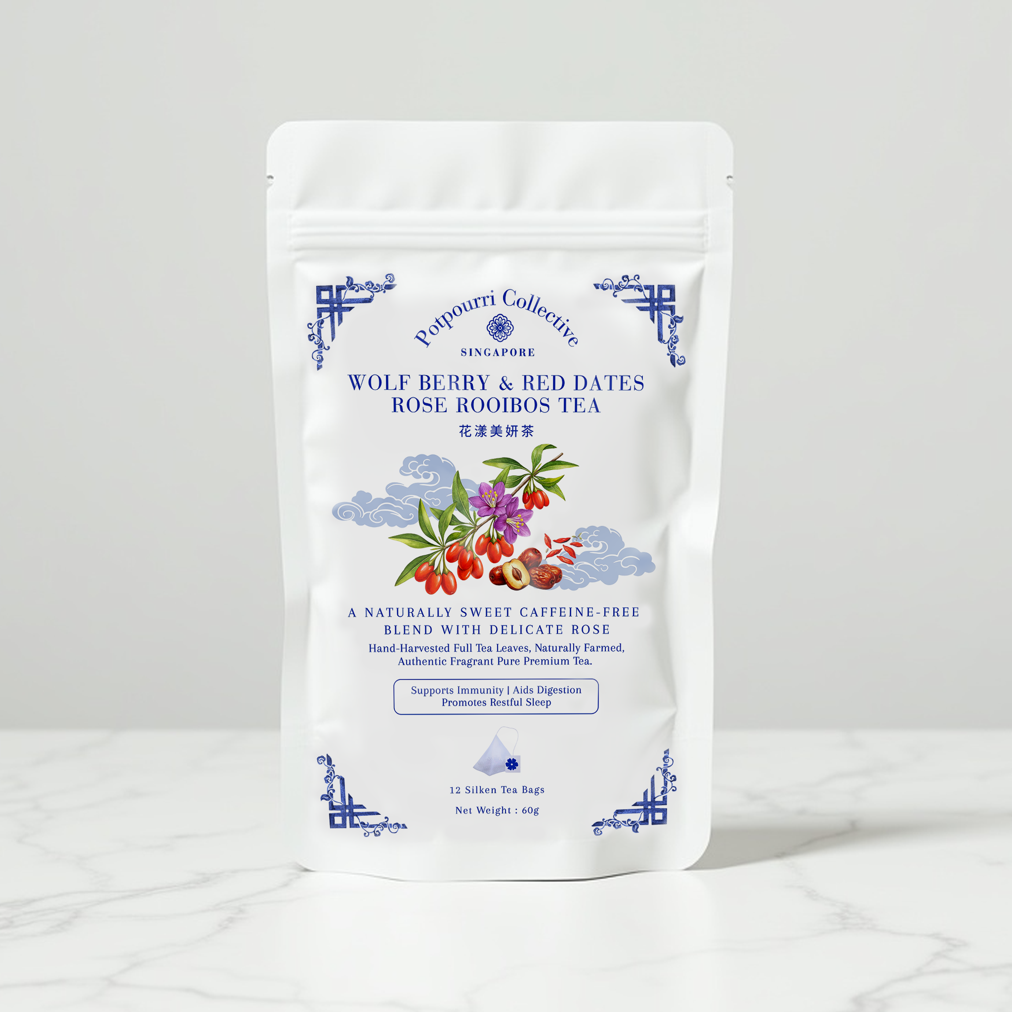 Wolfberry & Red Dates Rose Rooibos Tea