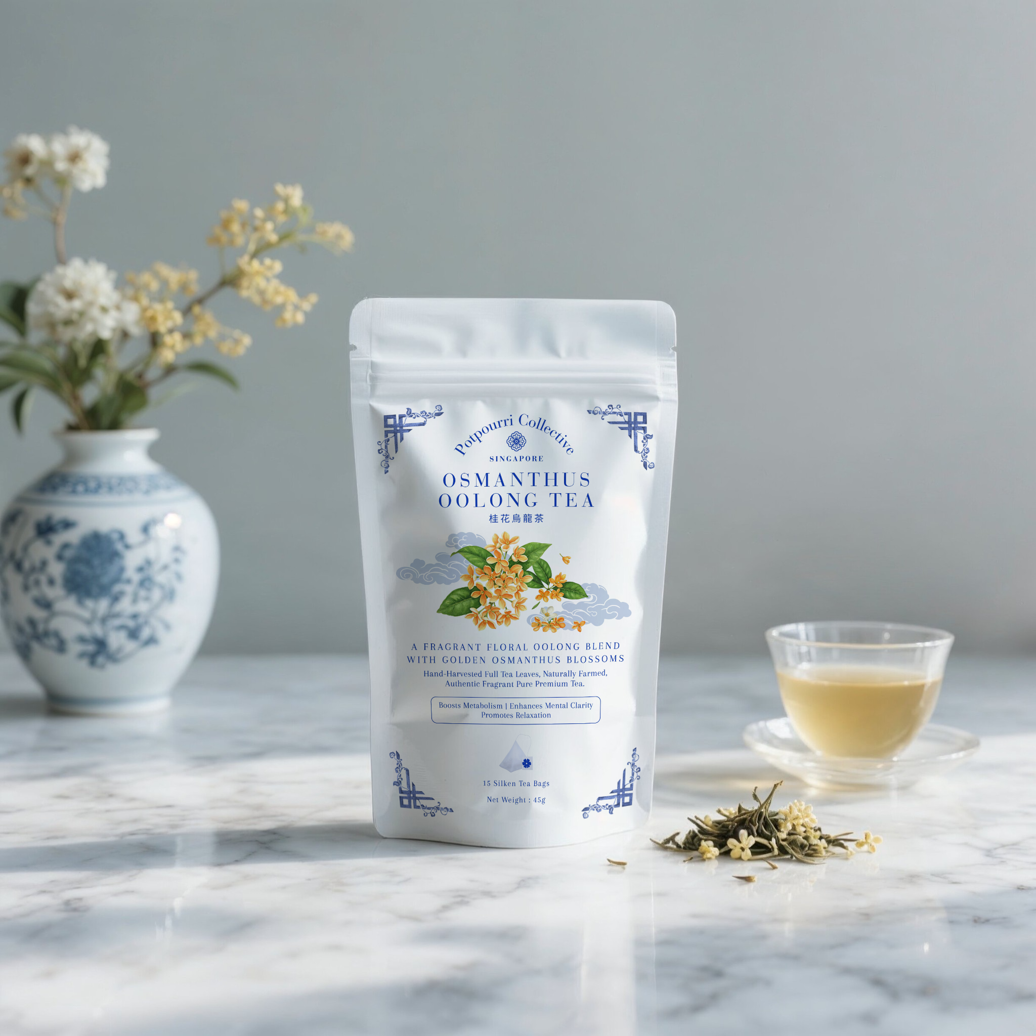 Osmanthus Oolong Tea - 15 Silken Tea Bags