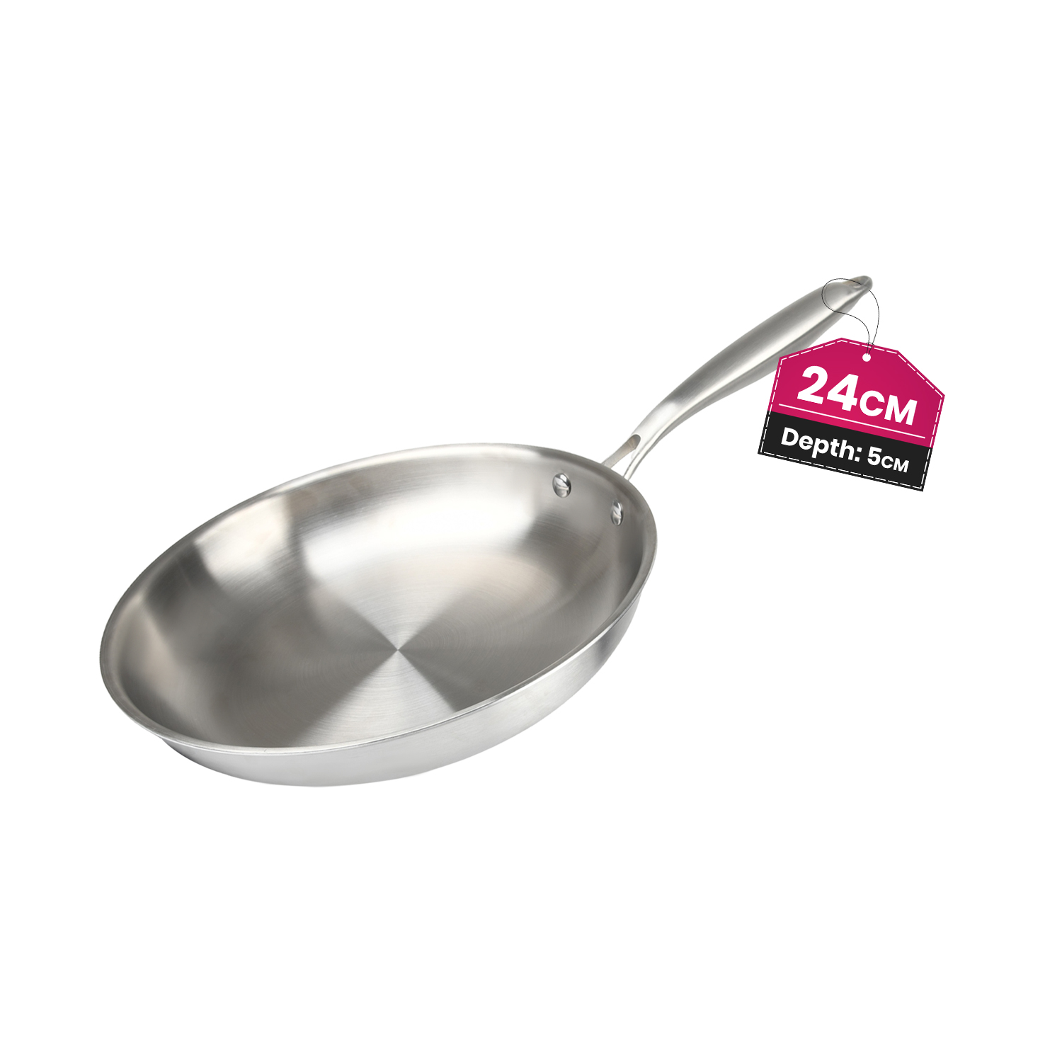 Stainless Steel 24cm Frying Pan