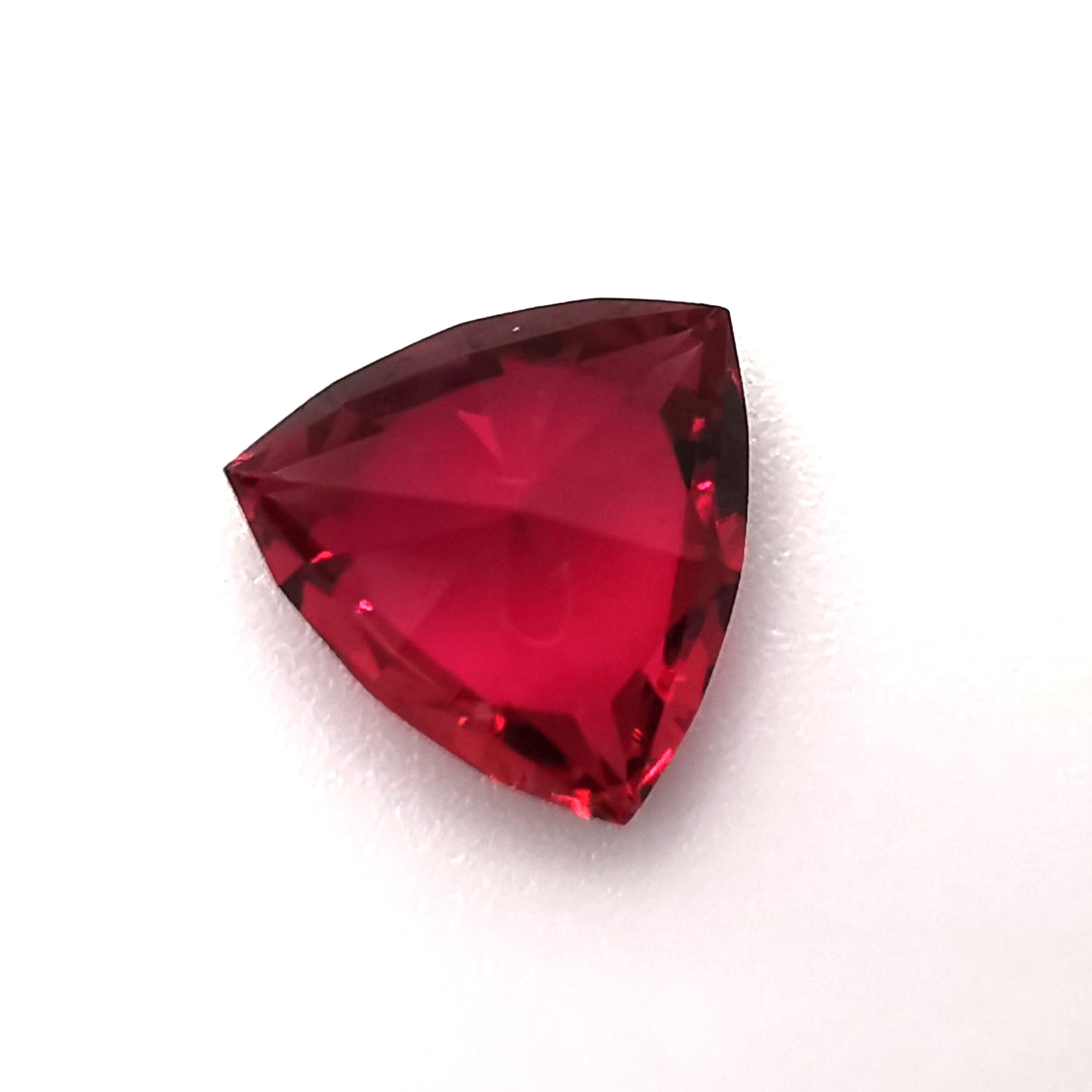 0.7 ct. triliant cut rubellite (red tourmaline) 