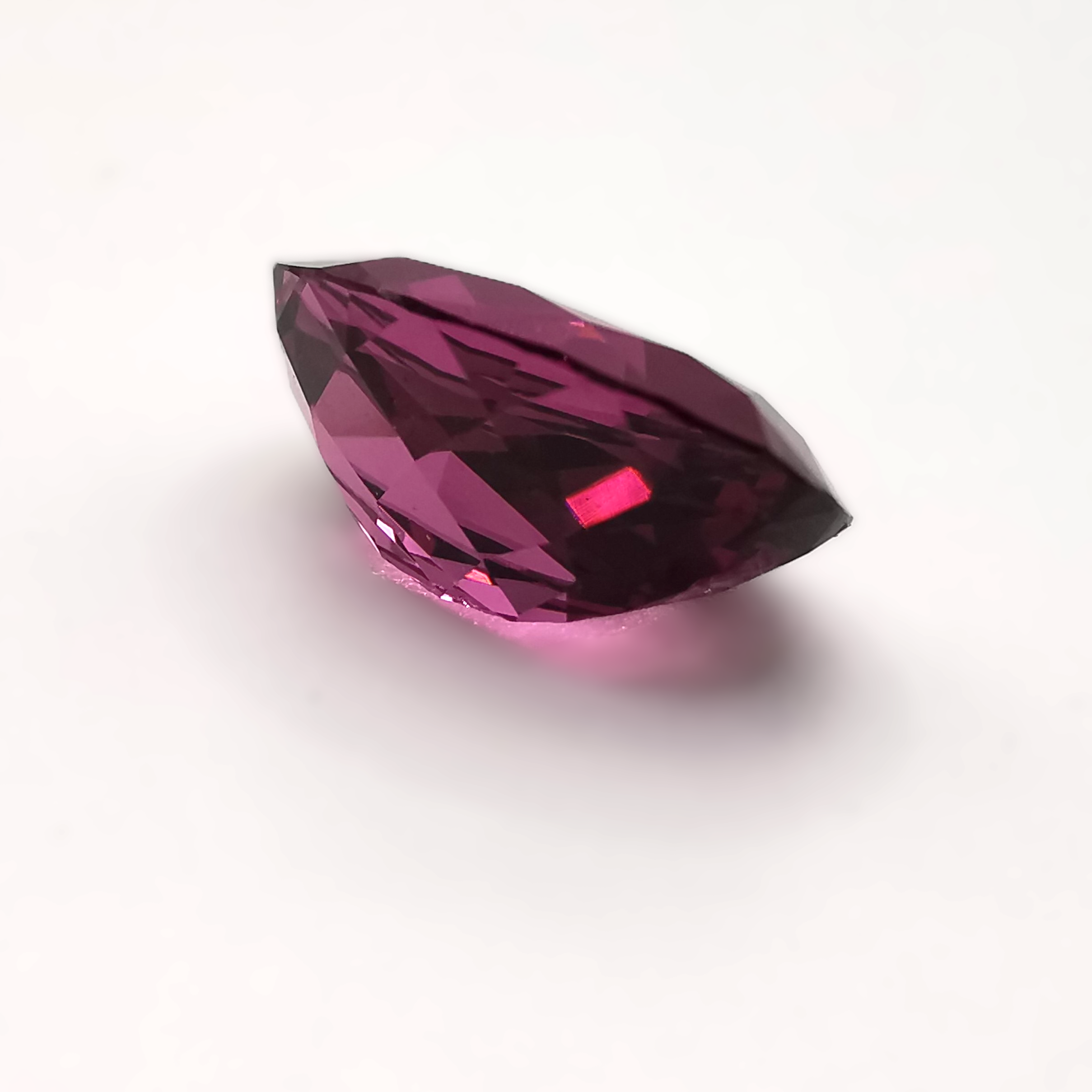 2.1 ct. red-ish pink rhodolite garnet 