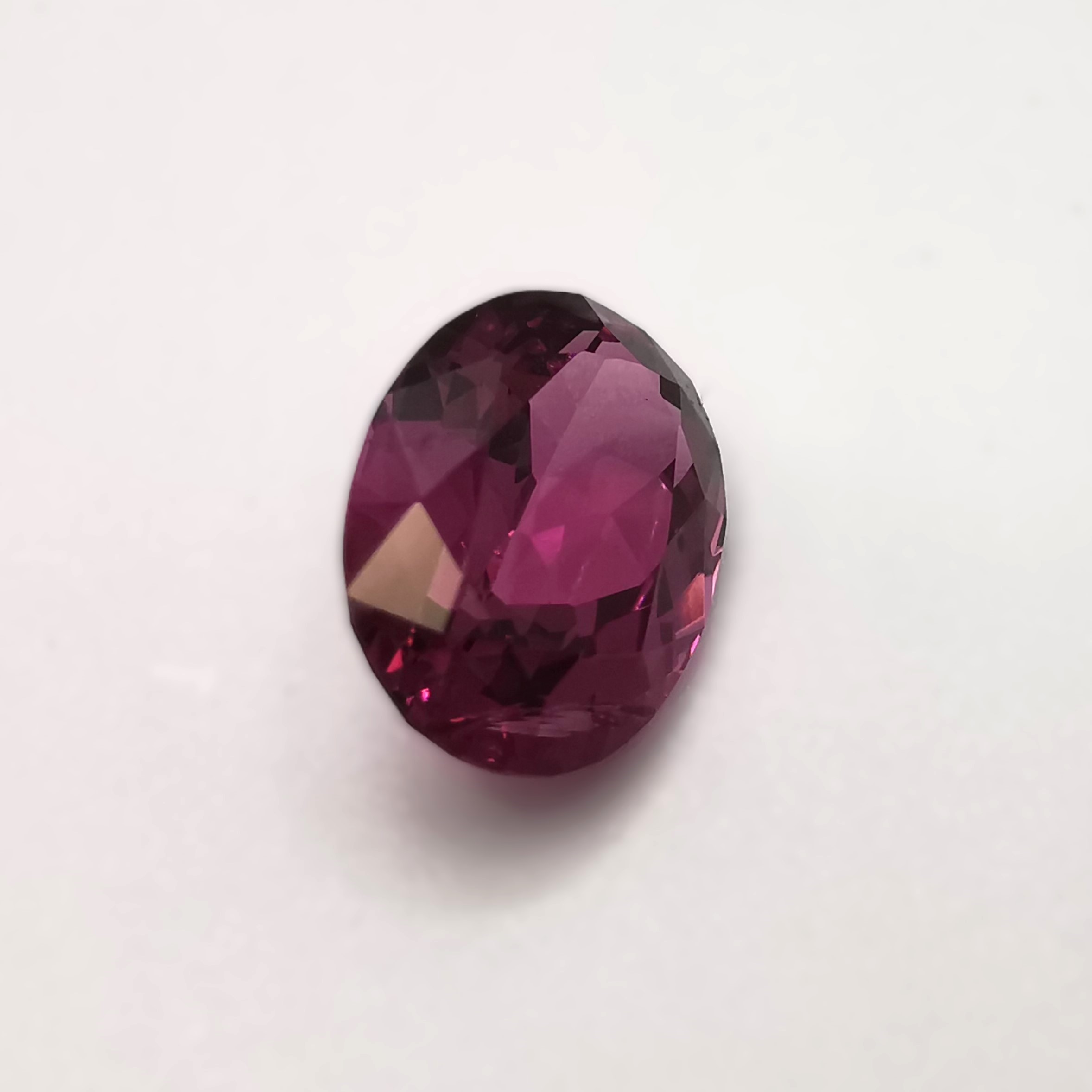 2.1 ct. red-ish pink rhodolite garnet 