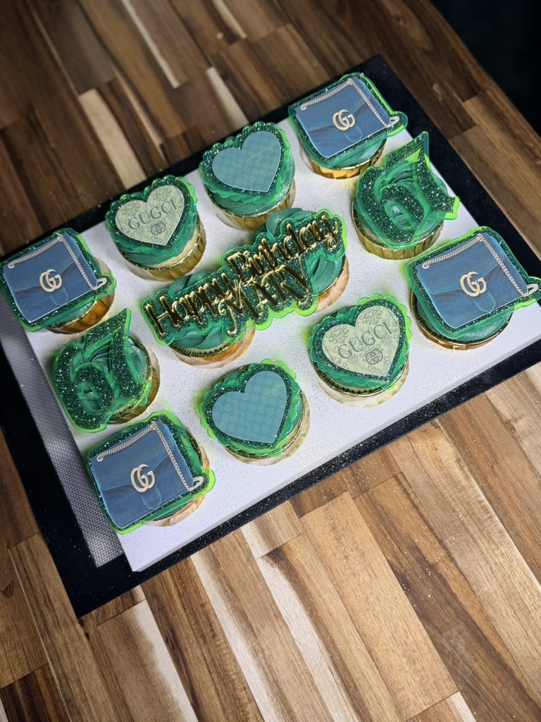 12 Custom Cupcakes