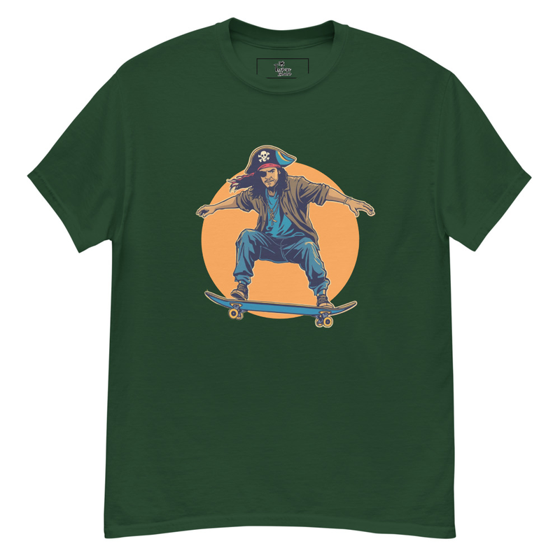  Pirate Skateboard T-Shirt