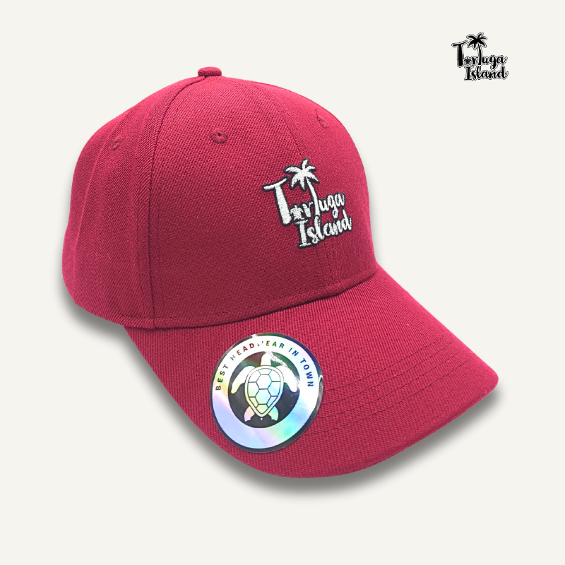 Tortuga Island 6-Panel Wine Baseball Cap