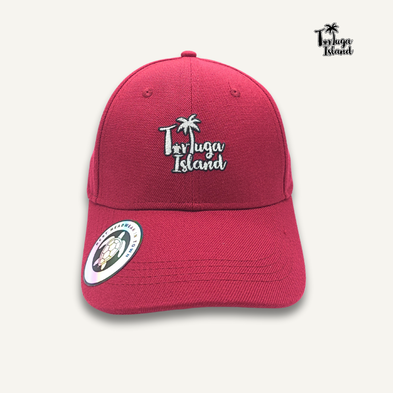 Tortuga Island 6-Panel Wine Baseball Cap