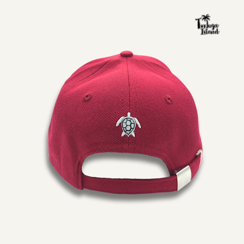 Tortuga Island 6-Panel Wine Baseball Cap