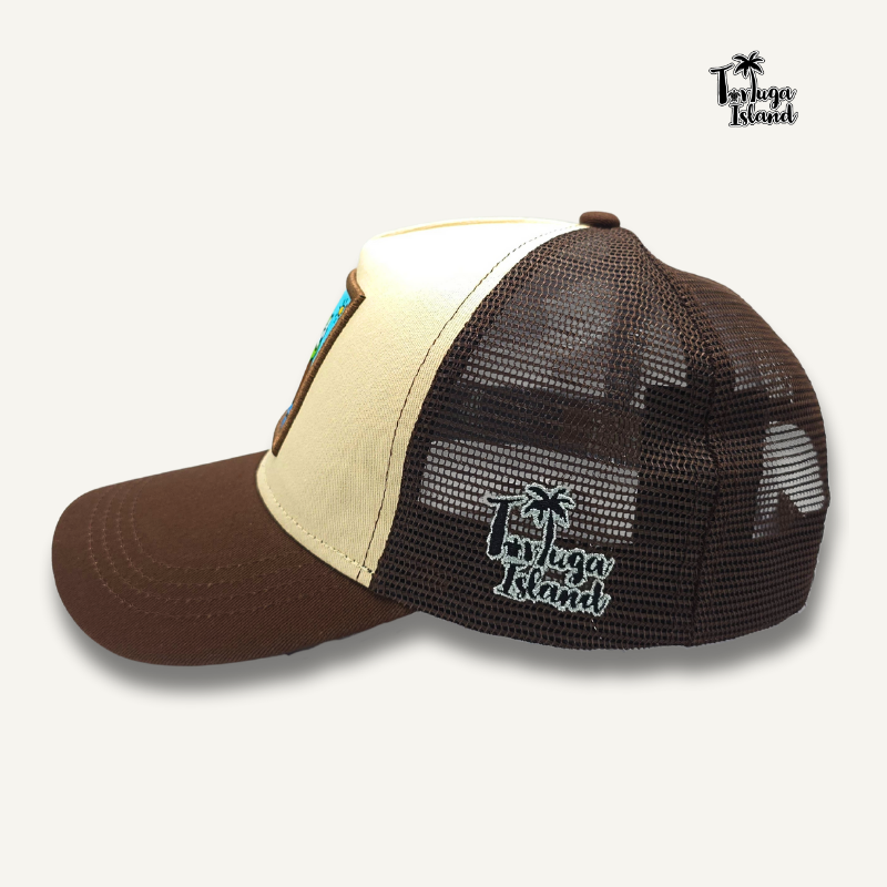Tortuga on the Horizon Brown Trucker Cap