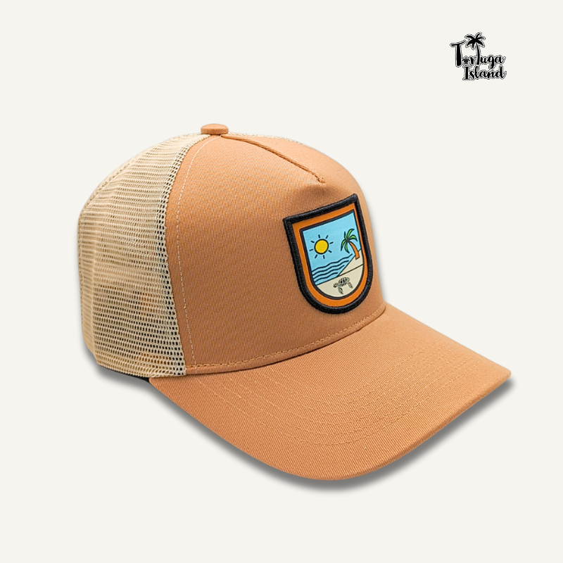 Tortuga On The Beach Khaki Trucker Cap