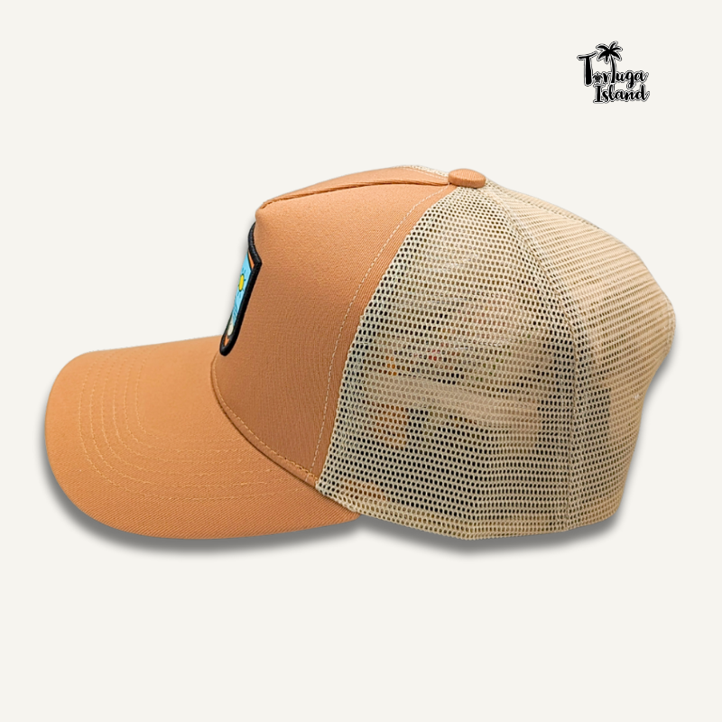 Tortuga On The Beach Khaki Trucker Cap