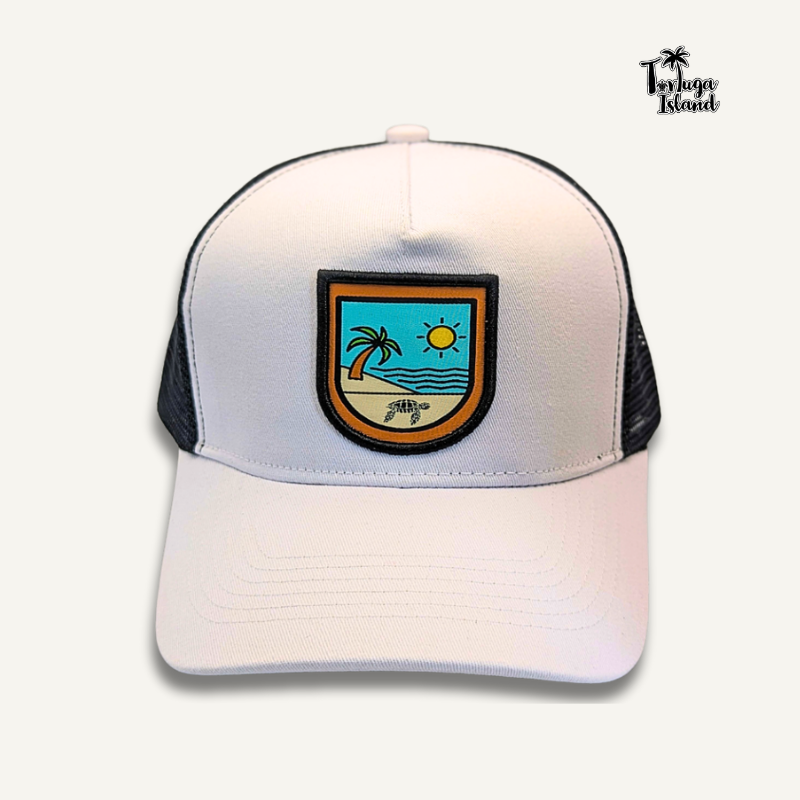 Tortuga On The Beach White Trucker Cap