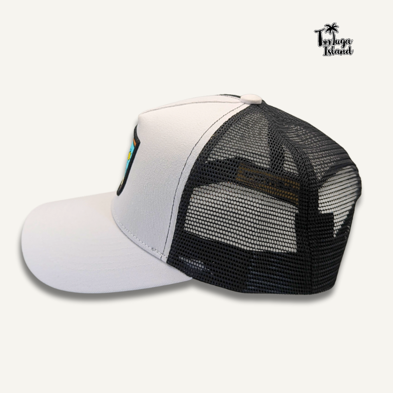 Tortuga On The Beach White Trucker Cap